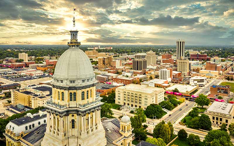 Scenic view of downtown Springfield Massachusetts.