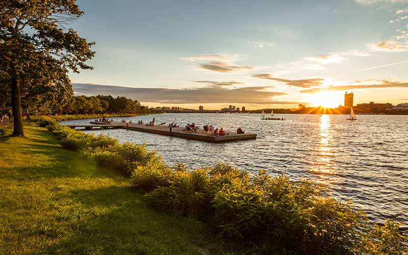 Scenic view of the Charles River.